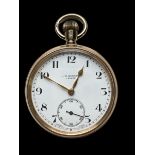 c1931 J W Benson 9ct gold pocket watch, London pocket watch, Swiss movement, total Weight 82gms,