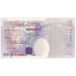 Error: Graham E. A. Kentfield £20 banknote, 25 November 1991, serial number E17 038501, with black