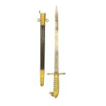 Victorian Royal Navy sword, Midshipman’s dirk, blade marked for ‘Gillott & Hassell London X