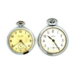 A pair of pocket watches to include; a James Walker Regent Elite Swiss Made and a Smiths, Made in