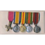 Miniature medal selection to include; OBE (Civil), The British War Medal (WWI) , The Victory