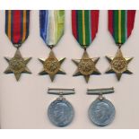 Second World War – A group of British Second World War Medals to include; a boxed The Defence