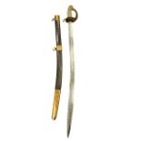 Late 18th Century/Early 19th century Prosser pipe-backed Naval Officer’s Sword, blade with large