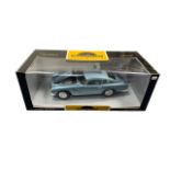 Chrono. 1/18th scale Aston Martin DB5 metallic ice blue No. H1003, excellent (attached to plinth) in