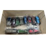 Dinky. Unboxed collection of pre and post war cars, generally good plus to good fair, with some