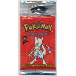 Pokémon Base Set 2 (Two) sealed booster pack (2000). Mewtwo artwork. This pack is taken from one