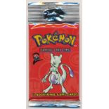 Pokémon Base Set 2 (Two) sealed booster pack (2000). Mewtwo artwork. This pack is taken from one