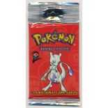 Pokémon Base Set 2 (Two) sealed booster pack (2000). Mewtwo artwork. This pack is taken from one