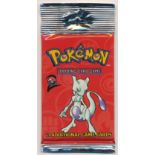 Pokémon Base Set 2 (Two) sealed booster pack (2000). Mewtwo artwork. This pack is taken from one