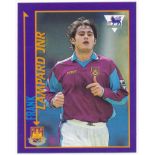 West Ham – three ‘Merlins Premier League Kick Off Sticker Collection’ West Ham stickers with rare