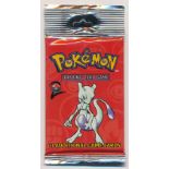 Pokémon Base Set 2 (Two) sealed booster pack (2000). Mewtwo artwork. This pack is taken from one