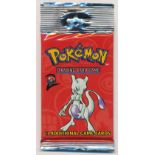 Pokémon Base Set 2 (Two) sealed booster pack (2000). Mewtwo artwork. This pack is taken from one