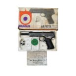 Diana SP50 .177 Air Pistol. In original packaging (wear and tear to box), with 4 darts. In good