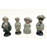 Four Wade figurines - Pearly King & Queen, lawyer and fishmonger. In good condition overall.