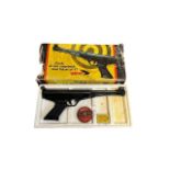 Gamo Falcon .177 Air Pistol. Serial number 692217. With original packaging (outer sleeve has major