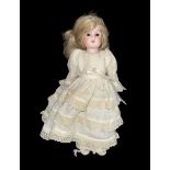 Early 20th Century (probable) Armand Marseille Germany bisque head and shoulder doll, brown eyes,