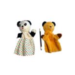 Chad Valley. 1960s Sooty and Soo glove puppets, generally excellent to good plus, with Sooty's