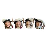 Royal Doulton Musketeers Character Jug collection including; D’Artagnan (D.6691, 1982), Athos (D