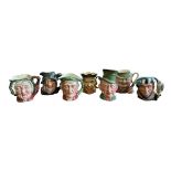 Royal Doulton, Beswick & Kingston Pottery selection of various Character Jugs to include; Royal