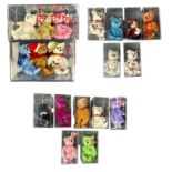 TY Beanie Babies. Qty 19 teddy bears, excellent in excellent clear plastic presentation cases,