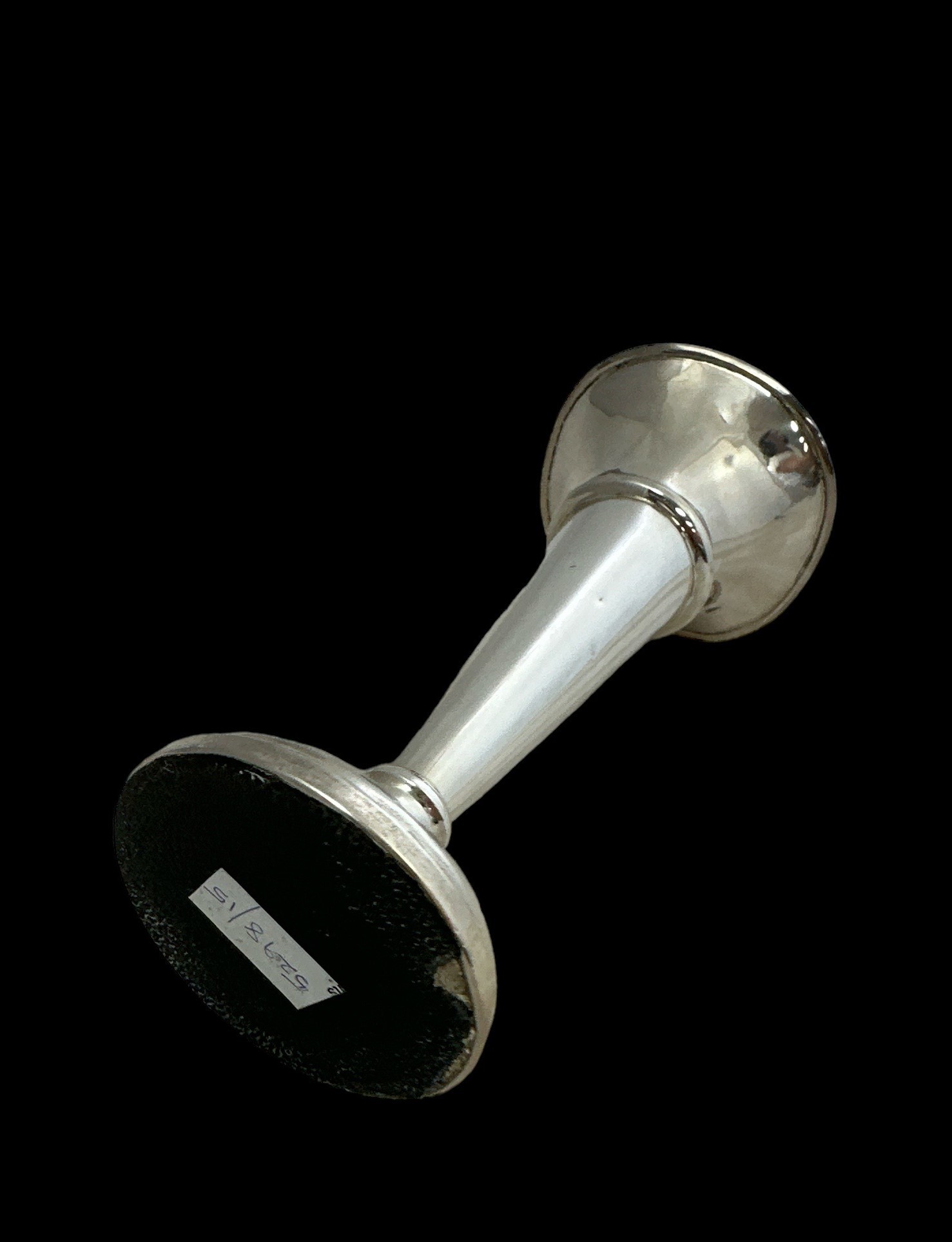 A silver vase by J. Collyer in trumpet design with tapered body and circular base. Height approx - Image 3 of 3