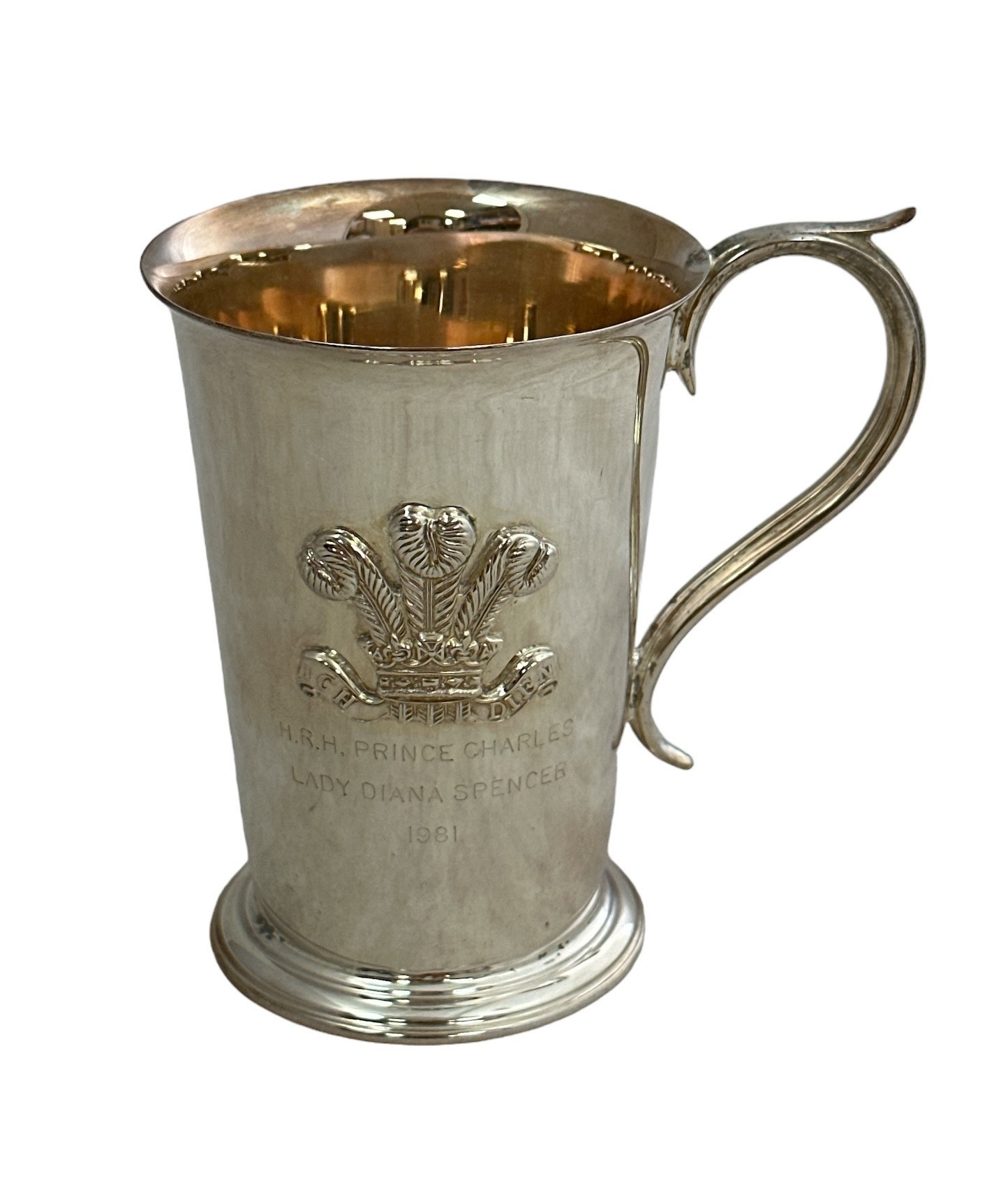 A Barker Ellis tankard with scroll handle. Commemorating the marriage of Charles and Diana and - Image 2 of 3