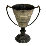 A hallmarked silver trophy inscribed 'B.M.W Motor Racing Day Concours Delegance B.M.W Car Club