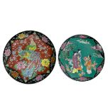 Two hand painted Japanese Chargers (2)