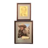 Randolph Scott (1898-1987) – Pair of framed photographs signed by Randolph Scott to include; a black