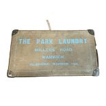 Local interest - Warwick laundry box labelled "The Park Laundry / Millers Road / Warwick /