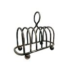 Walker & Hall, Silver plated seven bar toast rack