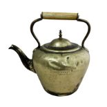 Interesting Victorian metal Kettle stamped M & W in a diamond shape to bottom, numbered W8013.
