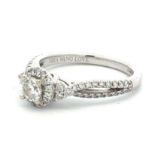 A Vera Wang 'Love' diamond ring, size . Total diamond weight approx 0.7ct. Ring is 18ct white gold