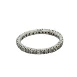 An 18ct white gold and diamond eternity ring, size L. Estimated diamond weight 0.4ct. Total weight