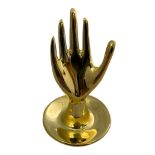 Jonathan Adler, Brass Hand Ring Holder, designer item, ring holder to be shaped as a hand, boxed.