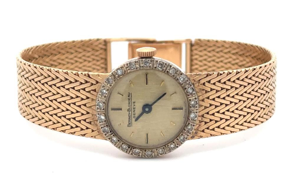 A Berney-Blondeau Geneve ladies gold and diamond watch