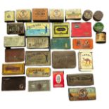 A collection of tobacco tins, in mixed condition, to include State Express 555, Godfrey Phillips B.