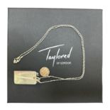 Roger Taylor - Taylored of London sterling silver dog tag set. Hand-made hallmarked sterling