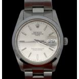 Rolex Oyster Perpetual Date stainless steel gentleman's wristwatch