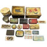A collection of confectionery tins, in mixed condition, to include Beech Nut Chewing Gum, Kemp’s