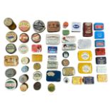A collection of small tins, in mixed condition, to include Jolitred Foot Paste, Amovon Foot Paste,