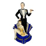 Peggy Davies for Kevin Francis, The ‘Ritzy Duet’ Double Figure hand painted ceramic sculpture by