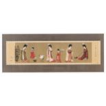 China – 1984 Tang Dynasty Painting “Beauties wearing Flowers” by Zhou Fang Miniature Sheet,