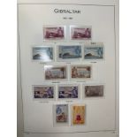 Gibraltar - 1953 to 2008 stamp collection in three Lighthouse hinged albums with slipcases including