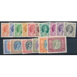 Kenya, Uganda & Tanganyika – 1954-59 set to £1 with £1 (x2) Mint. (SG 167-180) Cat. £195.