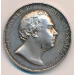 The Royal Horticultural Society of London, Banksian Medal, a silver award by W. Wyon, bare head of