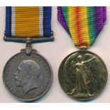 First World War – James E Adams – First World War British War Medal & Victory Medal pair awarded