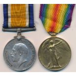 First World War – J. Worsley - First World War British War Medal & Victory Medal pair awarded to