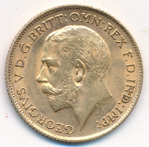 George V 1912 gold half sovereign fine.