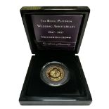 Tristan Da Cunha 2017 double crown "The Royal Platinum Wedding Anniversary" 9ct gold proof FDC, in